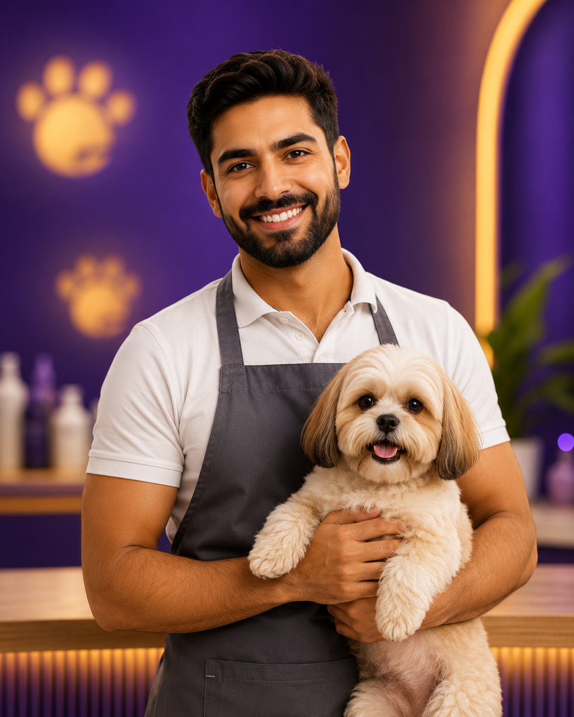 Pet service provider with dog